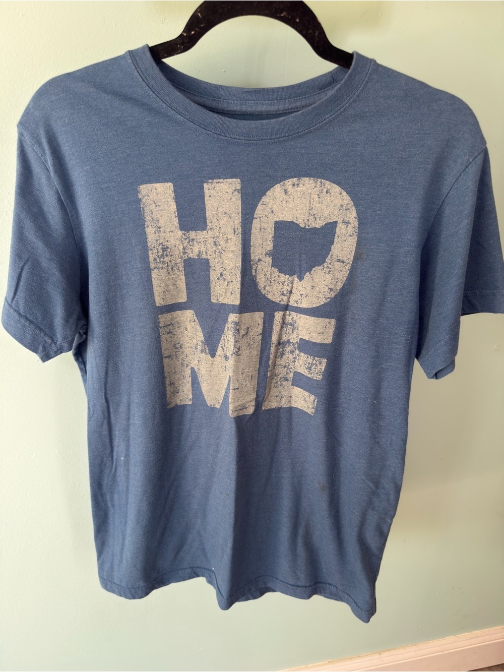 State Of Mine Blue 'HOME' Graphic Tee Size Medium